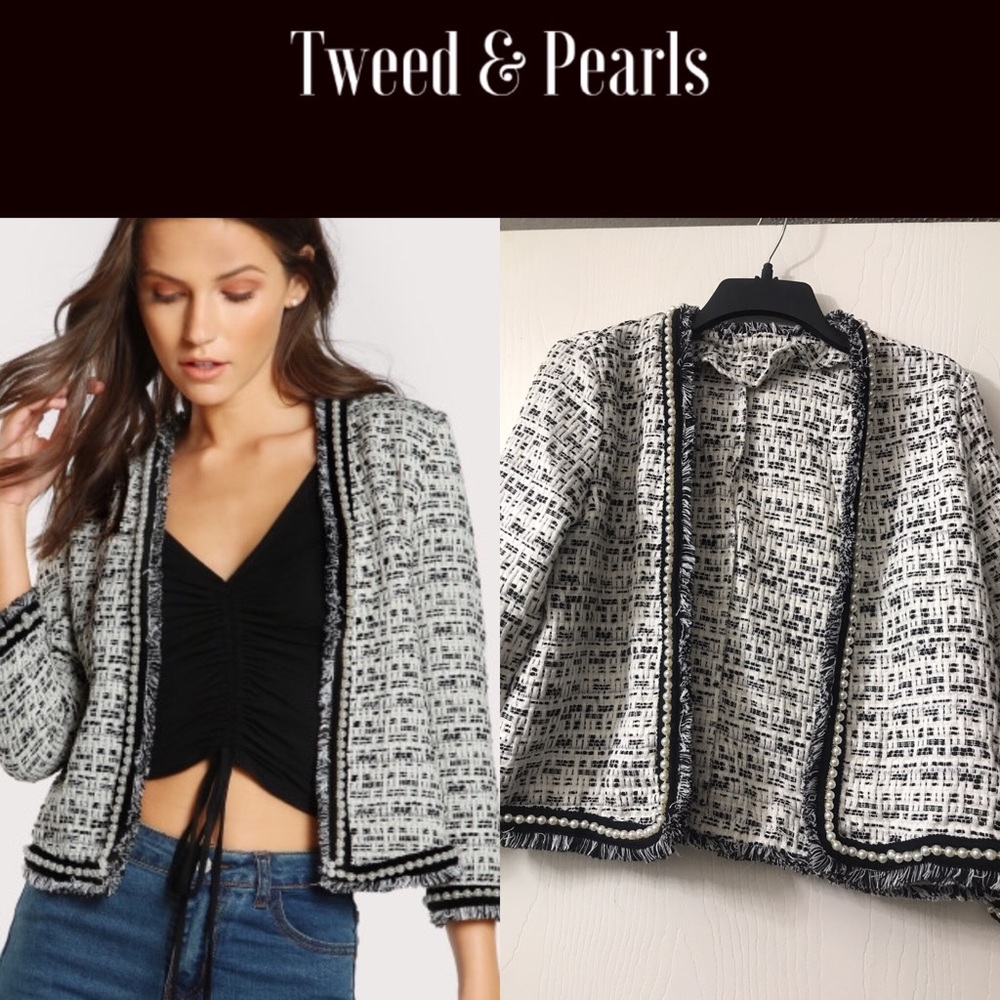 Tweed Jacket with pearls